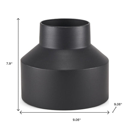 8" Black Tulip Metal Table Vase HomeRoots