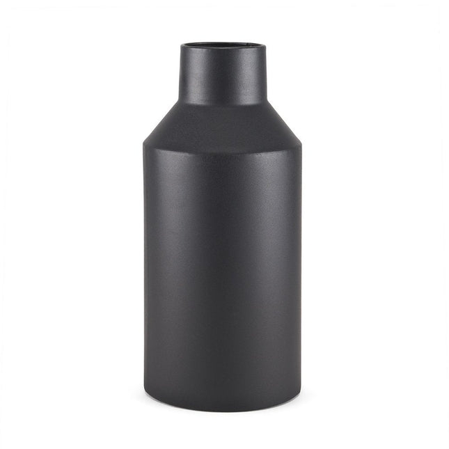 14" Black Metal Table Vase HomeRoots