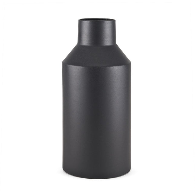 14" Black Metal Table Vase