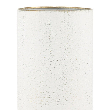 16" Off White And Gold Metal Cylinder Table Vase HomeRoots