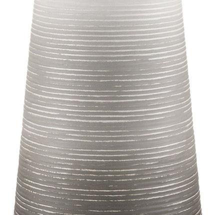 20" Gray And White Ombre Metal Table Vase HomeRoots