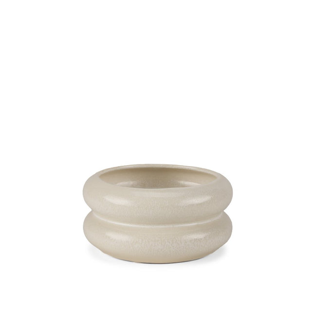 4" Cream Cylinder Ceramic Table Vase