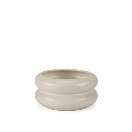 4" Cream Cylinder Ceramic Table Vase HomeRoots