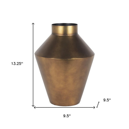 13" Antiqued Bronze Metal Table Vase HomeRoots