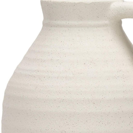 15" Off White Ceramic Jug Table Vase HomeRoots