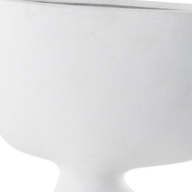 12" White Ceramic Sculptural Table Vase HomeRoots