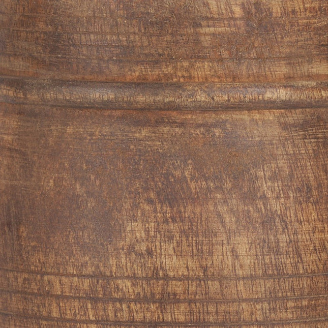 11" Brown Reclaimed Wood Cylinder Table Vase