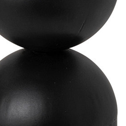 9" Black Metal Tabletop Pillar Candle Holder HomeRoots