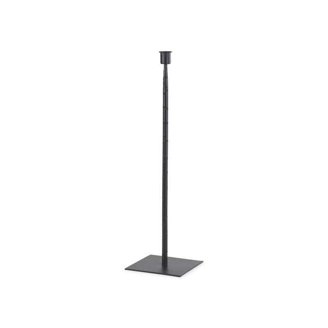 18" Black Metal Tabletop Taper Candlestick HomeRoots