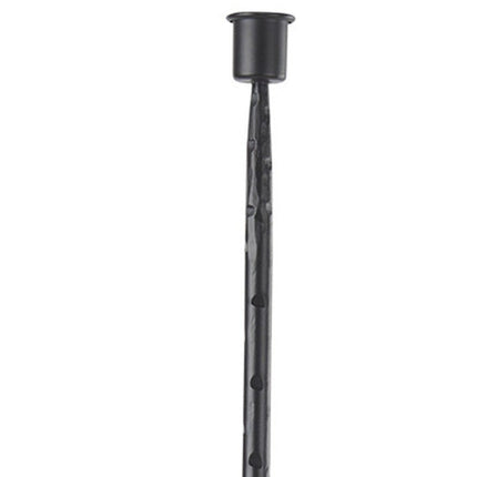 30" Black Abstract Metal Tabletop Taper Candlestick HomeRoots