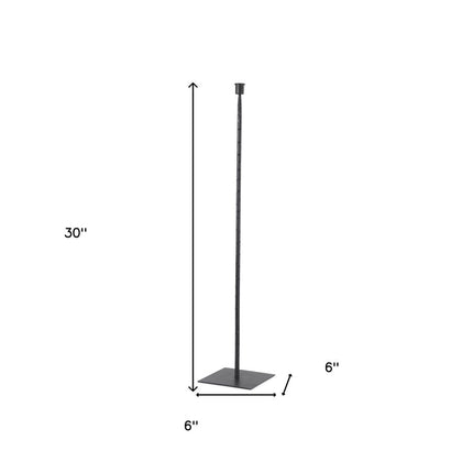 30" Black Abstract Metal Tabletop Taper Candlestick HomeRoots