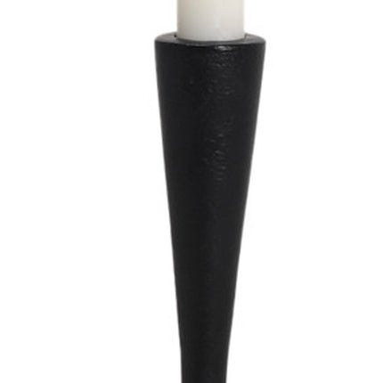 13" Black Metal Abstract Tabletop Candle Holder