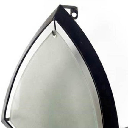7" Black Abstract Metal And Glass Wall Sconce Candle Holder HomeRoots