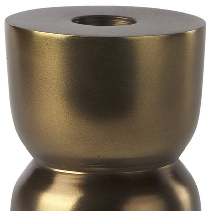 5" Gold Metal Tabletop Taper Candlestick HomeRoots