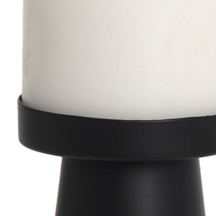 8" Black Metal Tabletop Pillar Candle Holder HomeRoots