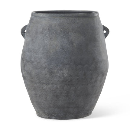 32" Gray Ceramic Amphora Floor Vase HomeRoots