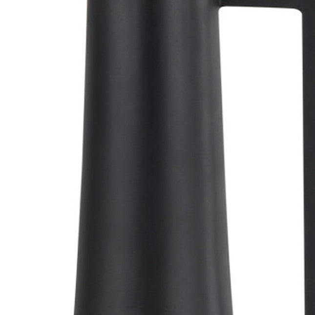 18" Black Metal Jug Vase HomeRoots