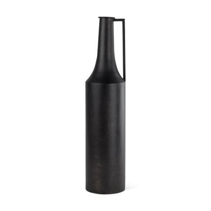 24" Black Metal Jug Vase HomeRoots