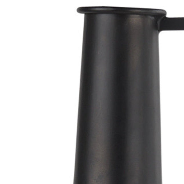 24" Black Metal Jug Vase HomeRoots