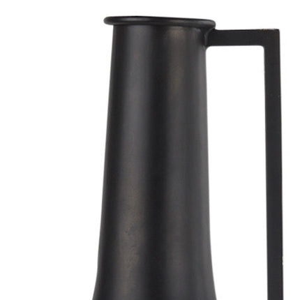 24" Black Metal Jug Vase HomeRoots