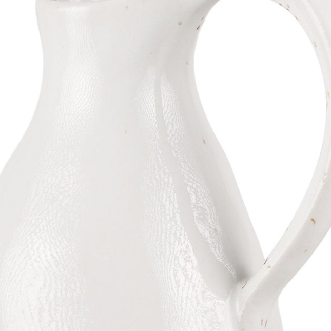 14" White And Beige Ombre Ceramic Bud Jug Vase HomeRoots