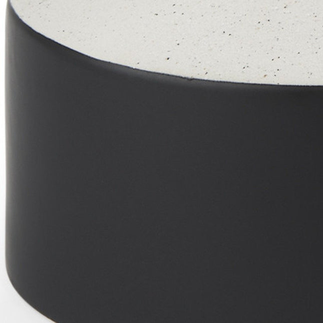 12" Black And White Ombre Ceramic Jug Vase HomeRoots