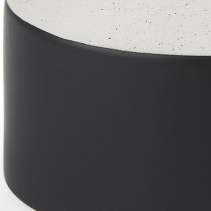12" Black And White Ombre Ceramic Jug Vase