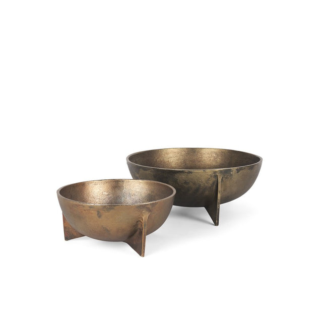 14" Gold Metal Round Centerpiece Bowl