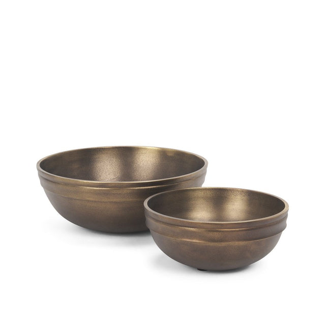 11" Brass Metal Round Centerpiece Bowl HomeRoots