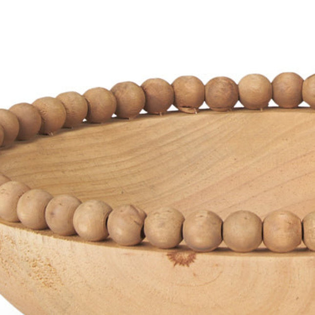 3" Brown Wood Round Centerpiece Bowl HomeRoots