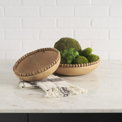 3" Brown Wood Round Centerpiece Bowl HomeRoots