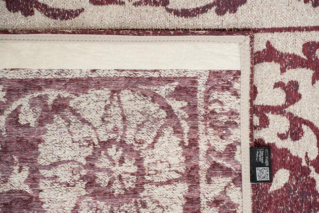 9' X 13' Beige And Maroon Tribal Washable Area Rug With UV Protection HomeRoots