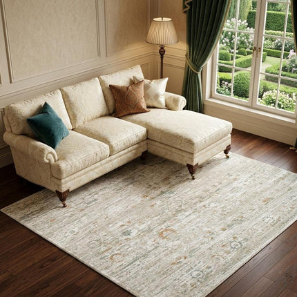 9' X 13' Gray Green And Brown Tribal Washable Area Rug With UV Protection HomeRoots