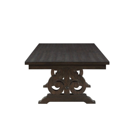 ACME 61030 Maisha Dining Table, Rustic Walnut (1Set/2Ctn)