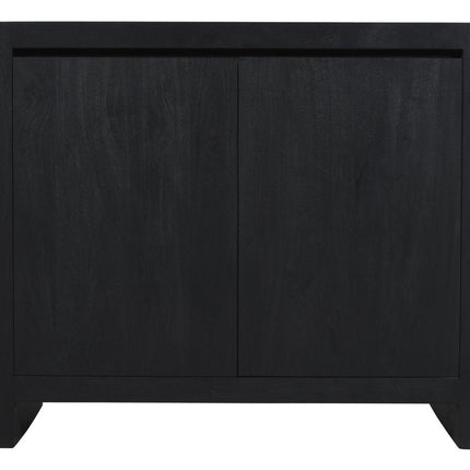 42" Graphite Distressed Reclaimed Wood Sideboard With Two Doors HomeRoots