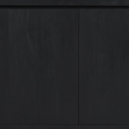 42" Graphite Distressed Reclaimed Wood Sideboard With Two Doors HomeRoots