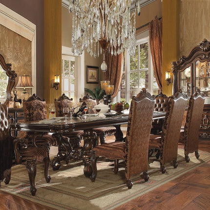 ACME 61100 Versailles Dining Table, Cherry Oak (1Set/2Ctn)