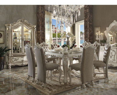 ACME 61150 Versailles Counter Height Table, Bone White ACME Furniture