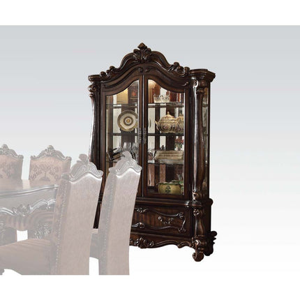 ACME 61158 Versailles Curio Cabinet, Cherry Oak (1Set/2Ctn)