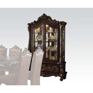 ACME 61158 Versailles Curio Cabinet, Cherry Oak (1Set/2Ctn) ACME Furniture