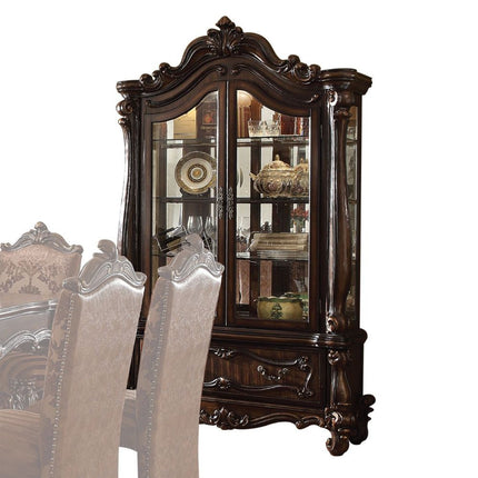 ACME 61158 Versailles Curio Cabinet, Cherry Oak (1Set/2Ctn)  1