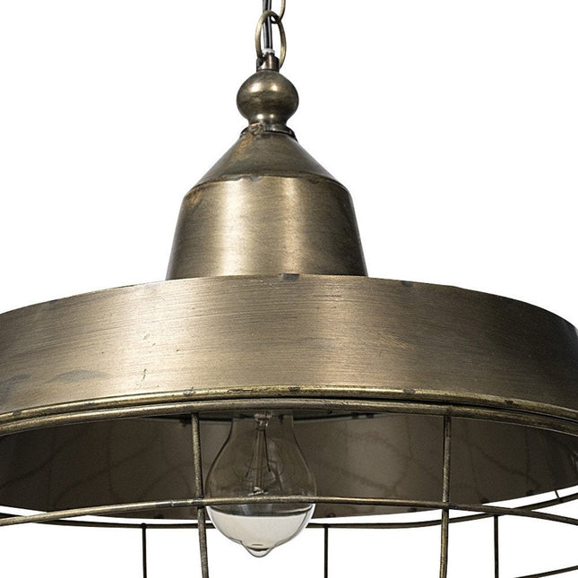 Gold Single Metal Dimmable Ceiling Light With Gold Shades HomeRoots