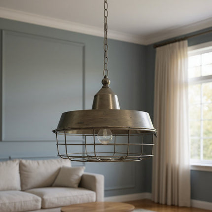 Gold Single Metal Dimmable Ceiling Light With Gold Shades HomeRoots
