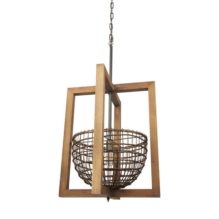 Brown Single Metal Dimmable Ceiling Light With Brown Shades HomeRoots