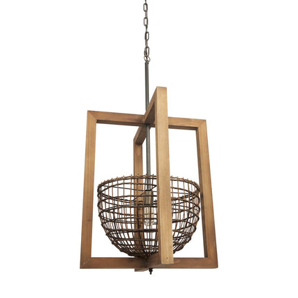 Brown Single Metal Dimmable Ceiling Light With Brown Shades HomeRoots