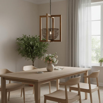 Brown Single Metal Dimmable Ceiling Light With Brown Shades HomeRoots
