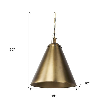 Gold Single Metal Dimmable Ceiling Light With Gold Shades HomeRoots