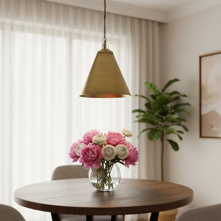 Gold Single Metal Dimmable Ceiling Light With Gold Shades HomeRoots