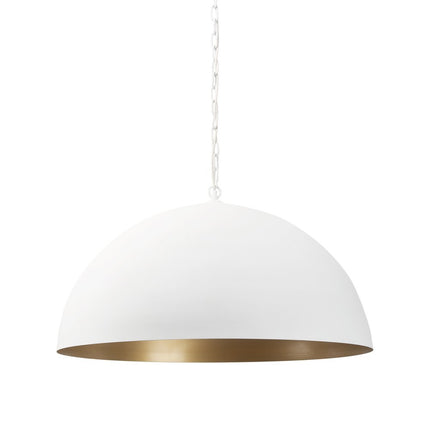 White Single Metal Dimmable Ceiling Light With White Shades HomeRoots