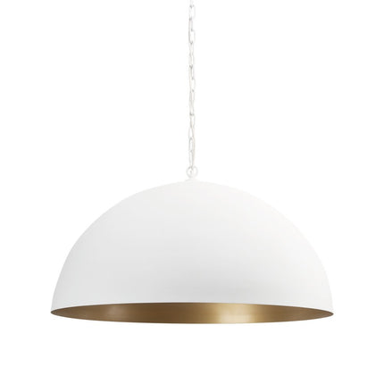 White Single Metal Dimmable Ceiling Light With White Shades HomeRoots